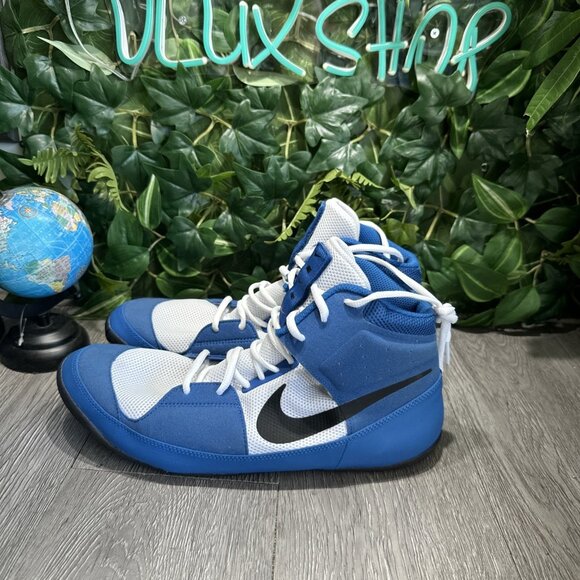 Nike Fury Men's Size 13 Wrestling Shoes MMA Combat Royal Blue AO2416-401 - Picture 4 of 9